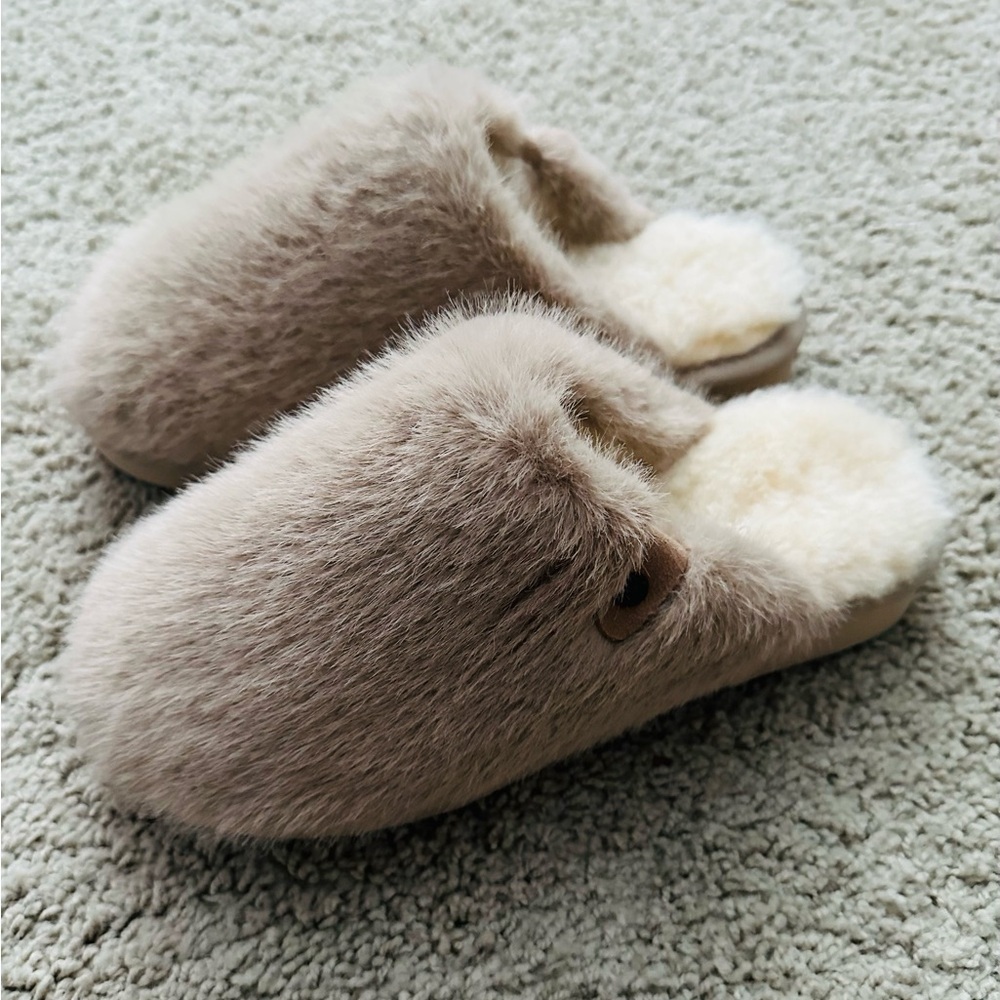 BearPaw Women's Tan Faux Fur Slippers - Astrid Slipper - Size 6 - NWOT